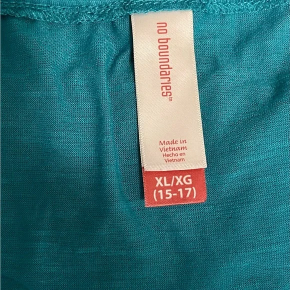 No Boundaries Teal Tank Size XL - Picture 2 of 3